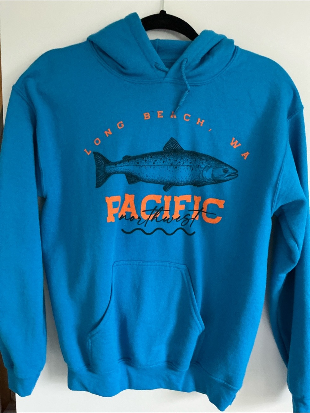 Pacific Fish Graphic Hooded Sweatshirt - Blue